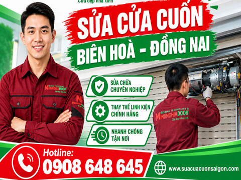 Sửa Cửa Cuốn Biên Hoà Tận Nơi – Thợ Có Mặt Nhanh, Báo Giá Trước